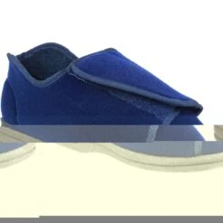 Mirak Ladies Fife Touch Fastening Textile Bootie Slipper Navy -BreezeSole Shoes Store 07149 05045 1