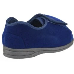 Mirak Ladies Fife Touch Fastening Textile Bootie Slipper Navy -BreezeSole Shoes Store 07149 05045b