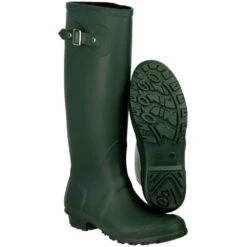 Cotswold Ladies Sandringham Buckled Welly Wellington Boot Green -BreezeSole Shoes Store 19421 30402c