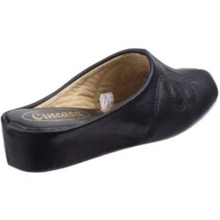 Cincasa Womens Mahon Slip On Soft Leather Slippers -BreezeSole Shoes Store cin001 black 03