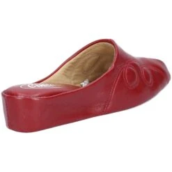 Cincasa Womens Mahon Slip On Soft Leather Slippers -BreezeSole Shoes Store cin001 red 03