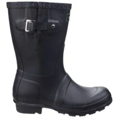 Cotswold Womens/Ladies Windsor Waterproof Calf-Height Wellington Boots -BreezeSole Shoes Store cot543 black 04