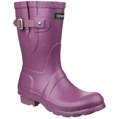 Cotswold Womens/Ladies Windsor Waterproof Calf-Height Wellington Boots -BreezeSole Shoes Store cot543 purple 02