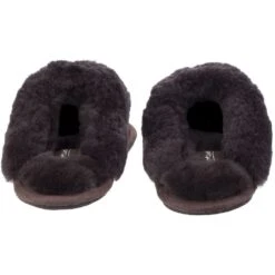 Cotswold Womens/Ladies Lechlade Sheepskin Lined Premium Mule Slippers -BreezeSole Shoes Store cot545 brown 04