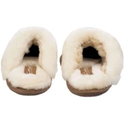 Cotswold Womens/Ladies Lechlade Sheepskin Lined Premium Mule Slippers -BreezeSole Shoes Store cot545 tan 04