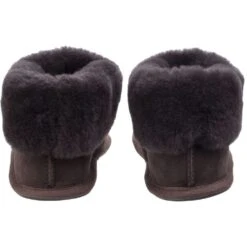 Cotswold Womens/Ladies Wotton Sheepskin Warm Premium Bootie Slippers -BreezeSole Shoes Store cot546 brown 04