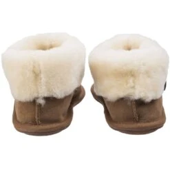 Cotswold Womens/Ladies Wotton Sheepskin Warm Premium Bootie Slippers -BreezeSole Shoes Store cot546 tan 04