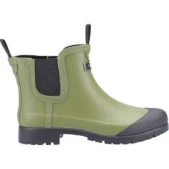 Cotswold Womens Blenheim Short Chelsea Wellington Boots -BreezeSole Shoes Store cot652 green 02