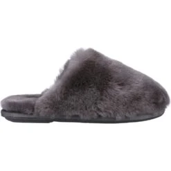 Cotswold Womens Salperton Sheepskin Fur Mule Slippers -BreezeSole Shoes Store cot744 grey 03