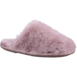 Cotswold Womens Salperton Sheepskin Fur Mule Slippers -BreezeSole Shoes Store cot744 pink 01
