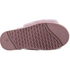 Cotswold Womens Westfield Sheepskin Fur Mule Slippers -BreezeSole Shoes Store cot745 pink 03