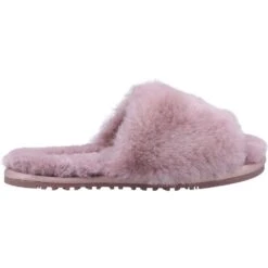 Cotswold Womens Westfield Sheepskin Fur Mule Slippers -BreezeSole Shoes Store cot745 pink 04