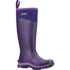 Cotswold Womens Wenworth Pull On Waterproof Wellington Boots -BreezeSole Shoes Store cot759 purple 01