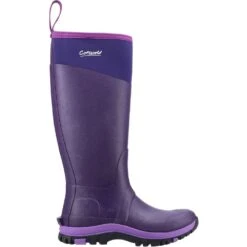 Cotswold Womens Wenworth Pull On Waterproof Wellington Boots -BreezeSole Shoes Store cot759 purple 02
