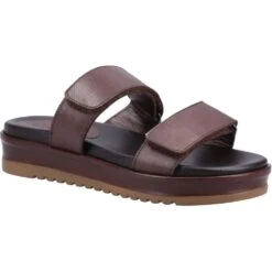 Cotswold Womens Northleach Mule Leather Sandals -BreezeSole Shoes Store cot767 brown 01