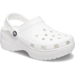 Crocs Womens Classic Platform Breathable Clog Sandals -BreezeSole Shoes Store crc305 white 01