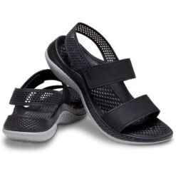 Crocs Womens LiteRide 360 Lightweight Summer Sandals -BreezeSole Shoes Store crc365 blkgy 05