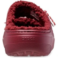 Crocs Womens Classic Cozzzy Lightweight Fuzzy Lined Sandals -BreezeSole Shoes Store crc395 garnet 05