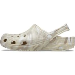 Crocs Womens Classic Marbled Clog Sandals -BreezeSole Shoes Store crc406 bone 06
