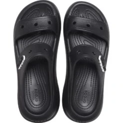 Crocs Womens Classic Crush Wedge Sandals -BreezeSole Shoes Store crc411 black 05