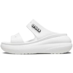 Crocs Womens Classic Crush Wedge Sandals -BreezeSole Shoes Store crc411 white 06