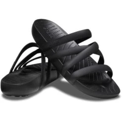 Crocs Womens Splash Z Strappy Sandals -BreezeSole Shoes Store crc413 black 03
