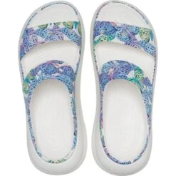 Crocs Womens Crush 2 Strap Butterfly Sandals -BreezeSole Shoes Store crc418 white 05