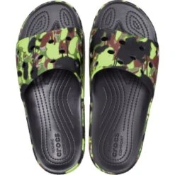 Crocs Mens Spray Lightweight Camo Sliders 10 Crocs Mens Spray Lightweight Camo Sliders -BreezeSole Shoes Store crc419 black 05