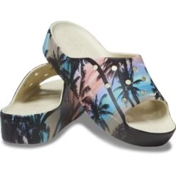Crocs Womens Classic Summer Nostalgia Platform Slider -BreezeSole Shoes Store crc454 bonem 03