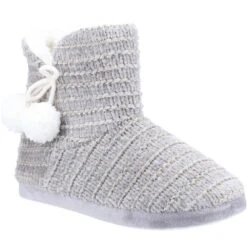 Divaz Womens Saturn Knitted Luxury Weave Bootie Slippers