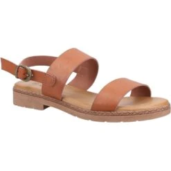 Divaz Womens Mia Vegan Friendly Sandals -BreezeSole Shoes Store div162 tan 01