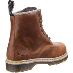 Dr Martens Mens & Womens Icon 7B10 High-Cut Steel Toe Cap Safety Boots -BreezeSole Shoes Store dm256 tan 03