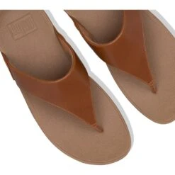 FitFlop Womens Lulu Leather Toe Post Flip Flops Sandals -BreezeSole Shoes Store fit030 lttan 04
