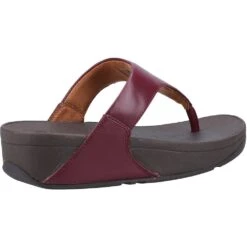 FitFlop Womens Lulu Leather Toe Post Flip Flops Sandals -BreezeSole Shoes Store fit030 plummy 05