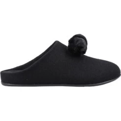 FitFlop Womens Chrissie Faux Fure Pom Pom Slippers