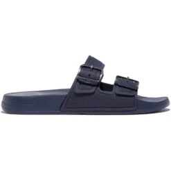 FitFlop Womens IQUSHION Adjustable Buckle Sliders -BreezeSole Shoes Store fit044 mnavy 04
