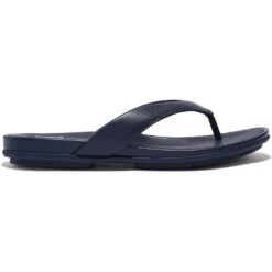 FitFlop Womens Gracie Leather Thong Flip Flops -BreezeSole Shoes Store fit045 mnavy 04