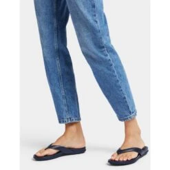 FitFlop Womens Gracie Leather Thong Flip Flops -BreezeSole Shoes Store fit045 mnavy 06