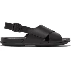 FitFlop Womens Gracie Adjustable Leathers Sandals -BreezeSole Shoes Store fit047 allblk 04