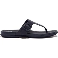 FitFlop Womens Gracie Adjustable Buckle Toe Post Flip Flops -BreezeSole Shoes Store fit048 mnavy 04