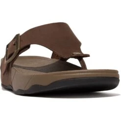 FitFlop Mens Trakk II Post Toe Sandals -BreezeSole Shoes Store fit050 chocol 01