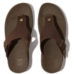 FitFlop Mens Trakk II Post Toe Sandals -BreezeSole Shoes Store fit050 chocol 03