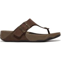 FitFlop Mens Trakk II Post Toe Sandals -BreezeSole Shoes Store fit050 chocol 04