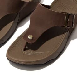 FitFlop Mens Trakk II Post Toe Sandals -BreezeSole Shoes Store fit050 chocol 05