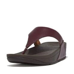 FitFlop Womens Lulu Leather Toepost Wedge Sandals