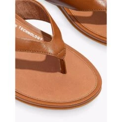 Fitflop Womens Gracie Leather Slip On Flip Flops -BreezeSole Shoes Store fit063 592 02