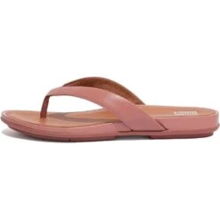 Fitflop Womens Gracie Leather Slip On Flip Flops -BreezeSole Shoes Store fit063 955 02