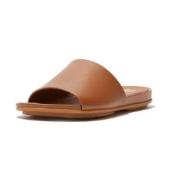 Fitflop Womens Gracie Leather Summer Beach Slides Sliders -BreezeSole Shoes Store fit067 592 01