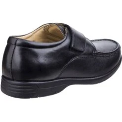 Fleet & Foster Mens Fred Dual Fit Touch Fastening Moccasin Shoes -BreezeSole Shoes Store fle057 black 03