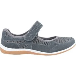 Fleet & Foster Womens Morgan Touch Fastening Mary Jane Shoes -BreezeSole Shoes Store fle111 grey 02